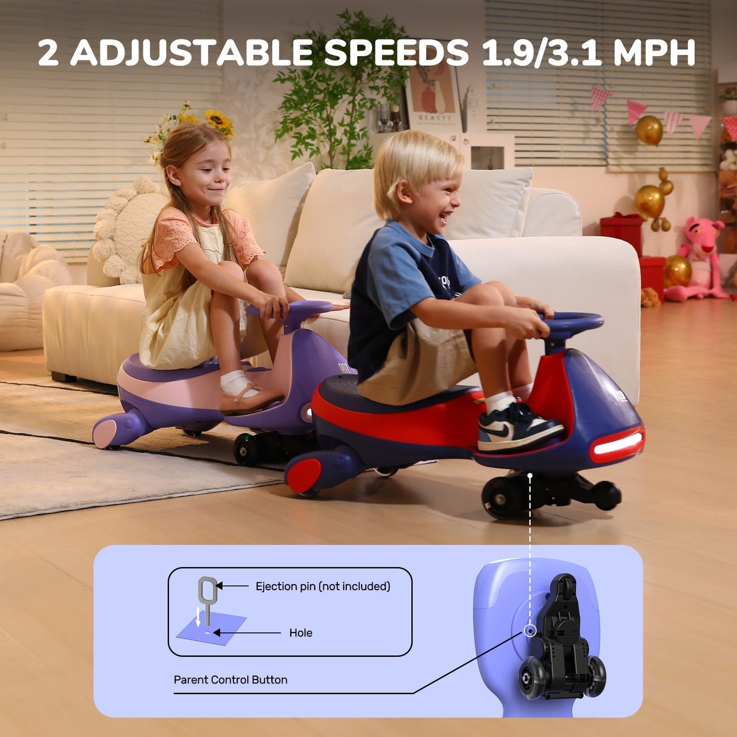 FanttikRide N7 Classic Electric Wiggle Car with Pedal